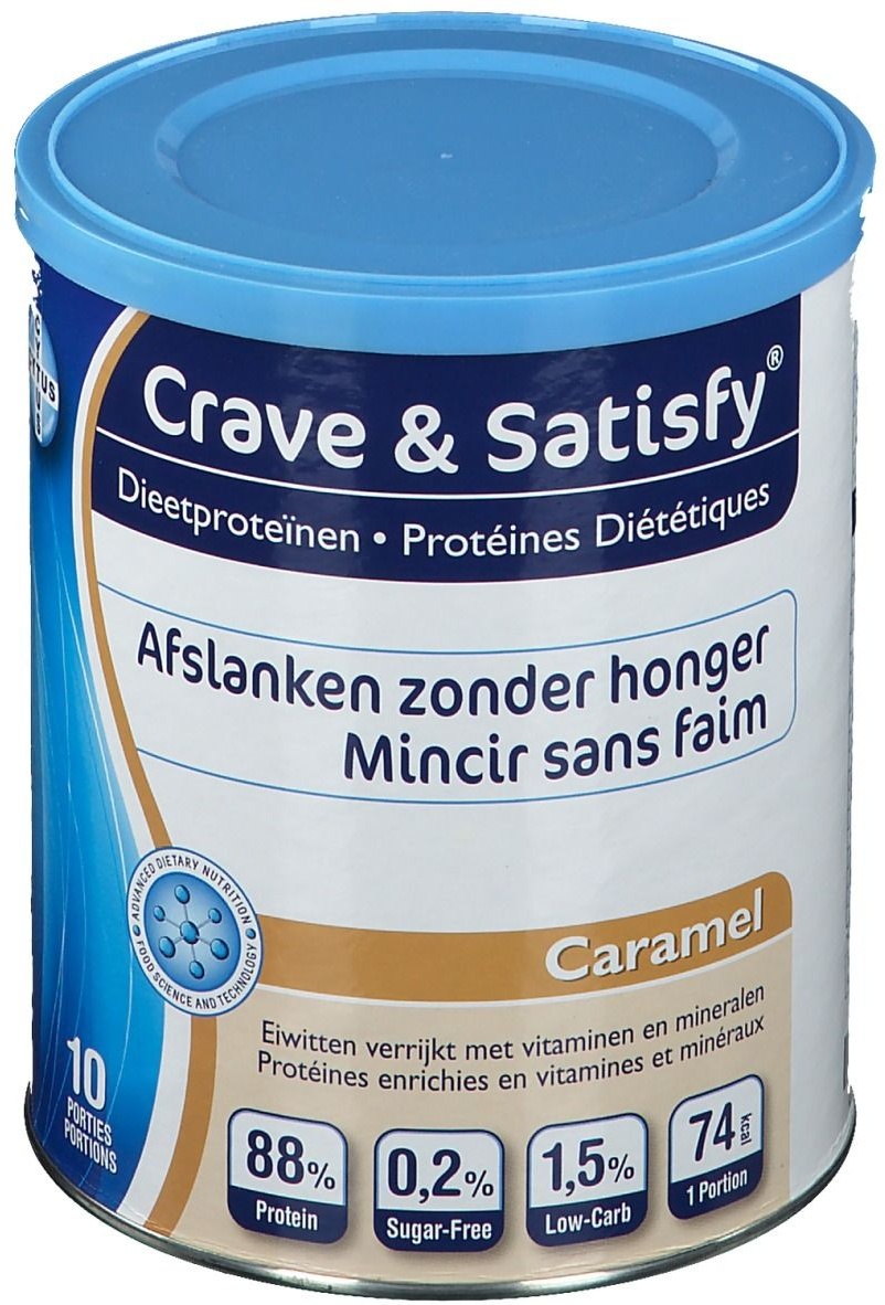 Crave & Satisfy Protéines Diététiques Caramel 200 g Poudre