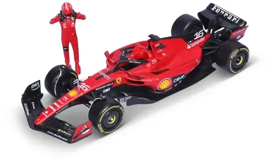 Bburago - 1:24 Formel 1 Racing Ferrari SF23 (2023), mit Figur Charles Leclerc