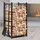 luxuskollektion Kaminholzregal mit 4 Kaminwerkzeugen 72 x 46 x 30 cm Schwarz
