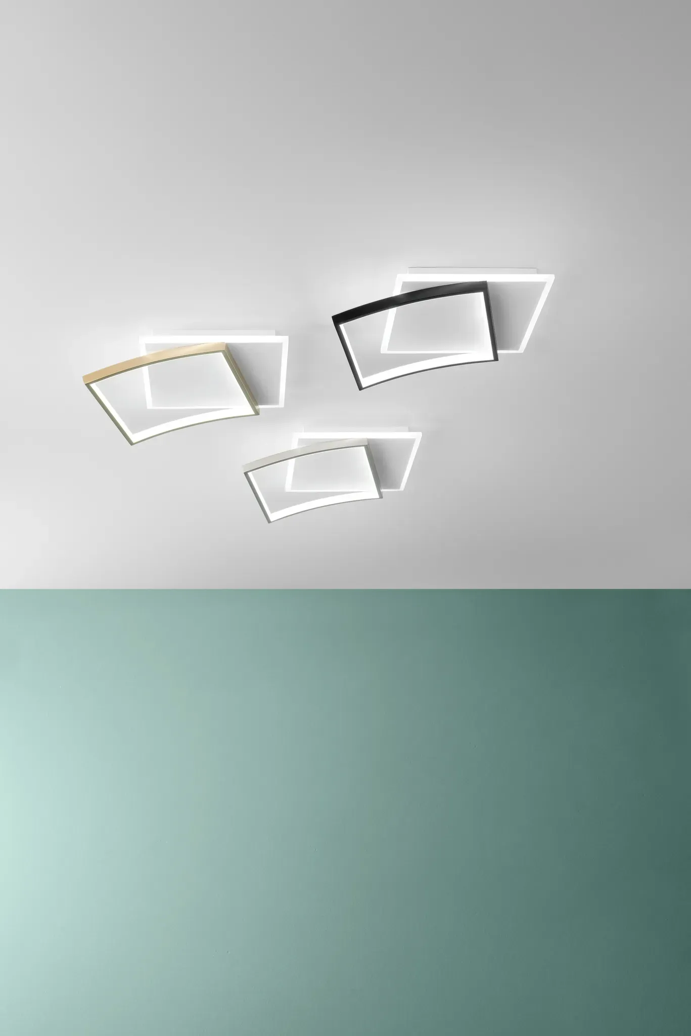 ECO-LIGHT LED Deckenleuchte »LED-Deckenleuchte OVEST«, 2 flammig-flammig, siber und weiß, , 10876364-0 2 flammig