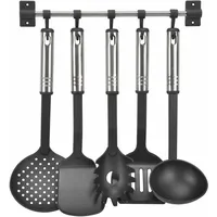 Hi Küchenhelfer-Set 6-tlg. Kunststoff und Edelstahl Schwarz