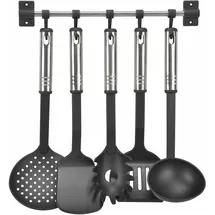 Hi Küchenhelfer-Set 6-tlg. Kunststoff und Edelstahl Schwarz