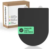 instmaier WC-Sitz instmaier Helma, Toilettendeckel mit Absenkautomatik, Absenkautomatik, zur Reinigung abnehmbar, Duroplast schwarz D-Form
