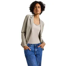 STREET ONE Damen 2116799 Basic Blazer, Morning beige Mel, 44 - 42