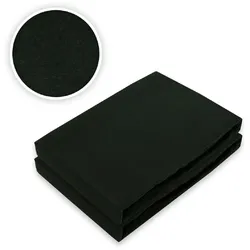 EXKLUSIV HEIMTEXTIL Marke Topper Jersey Spannbettlaken Doppelpack 200x220 cm Schwarz