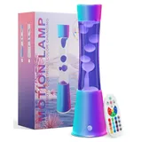 KIKILIVE Lavalampe, 17-farbige LED Stimmungslampe mit Fernbedienung. Für Büro, Deko & Entspannung, ideal für Erwachsene und Kinder