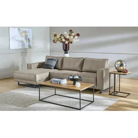 Soho Eckcouch Leder 3-Sitzer Braun