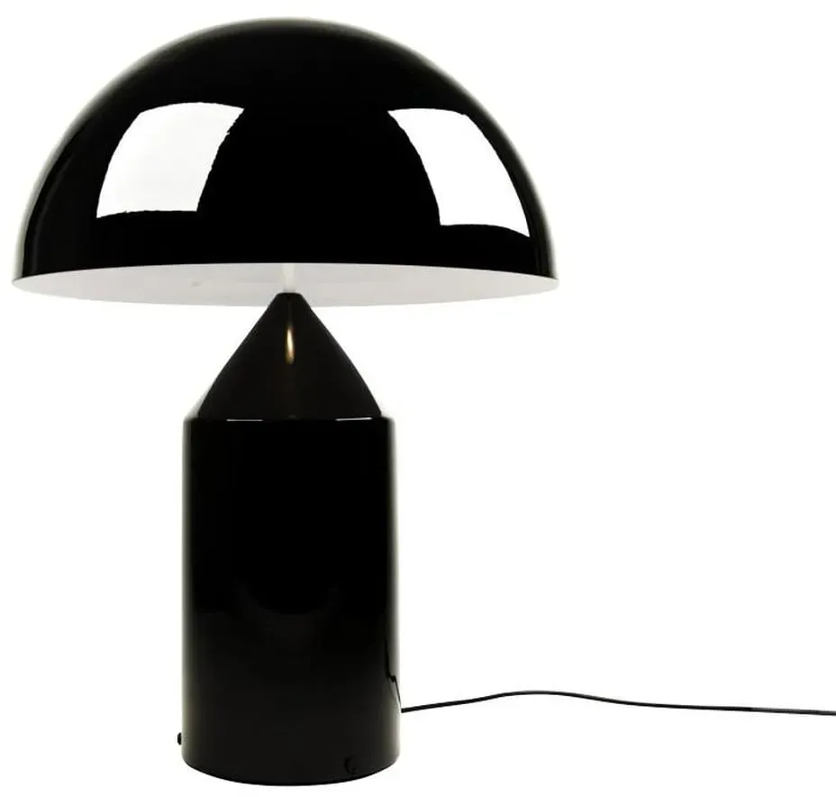 Oluce - Atollo Tischleuchte 238, schwarz RAL 9005 / Innenseite weiß RAL 9003