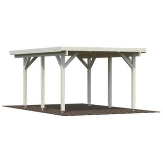 Einzel-Carport 360 x 512 cm transparent tauchgrundiert