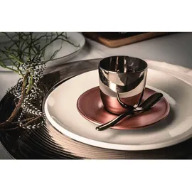 Eisch Cosmo COLLECT Platin-Kupfer Espressoglas mit Untertasse