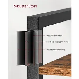 VASAGLE Bücherregal braun, schwarz 80,0 x 30,0 x 186,0 cm