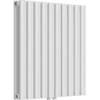 neu.haus Designheizkörper Nore 600 x 600 mm 800 W weiß Mittelventil