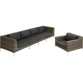 Tectake tectake® Modulares Rattanset Villanova Sessel