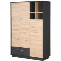 roba Kinderkleiderschrank Lenn 195 x 132 x 54 cm Eiche massiv braun