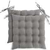 Wometo Sitzkissen 40 x 40 x 5 cm grau 2-tlg.