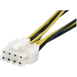 Startech StarTech.com 15cm 4pin auf 8pin EPS-Netzadapter mit LP4 - Bu/St - Stromadapter Buchse/ Stecker