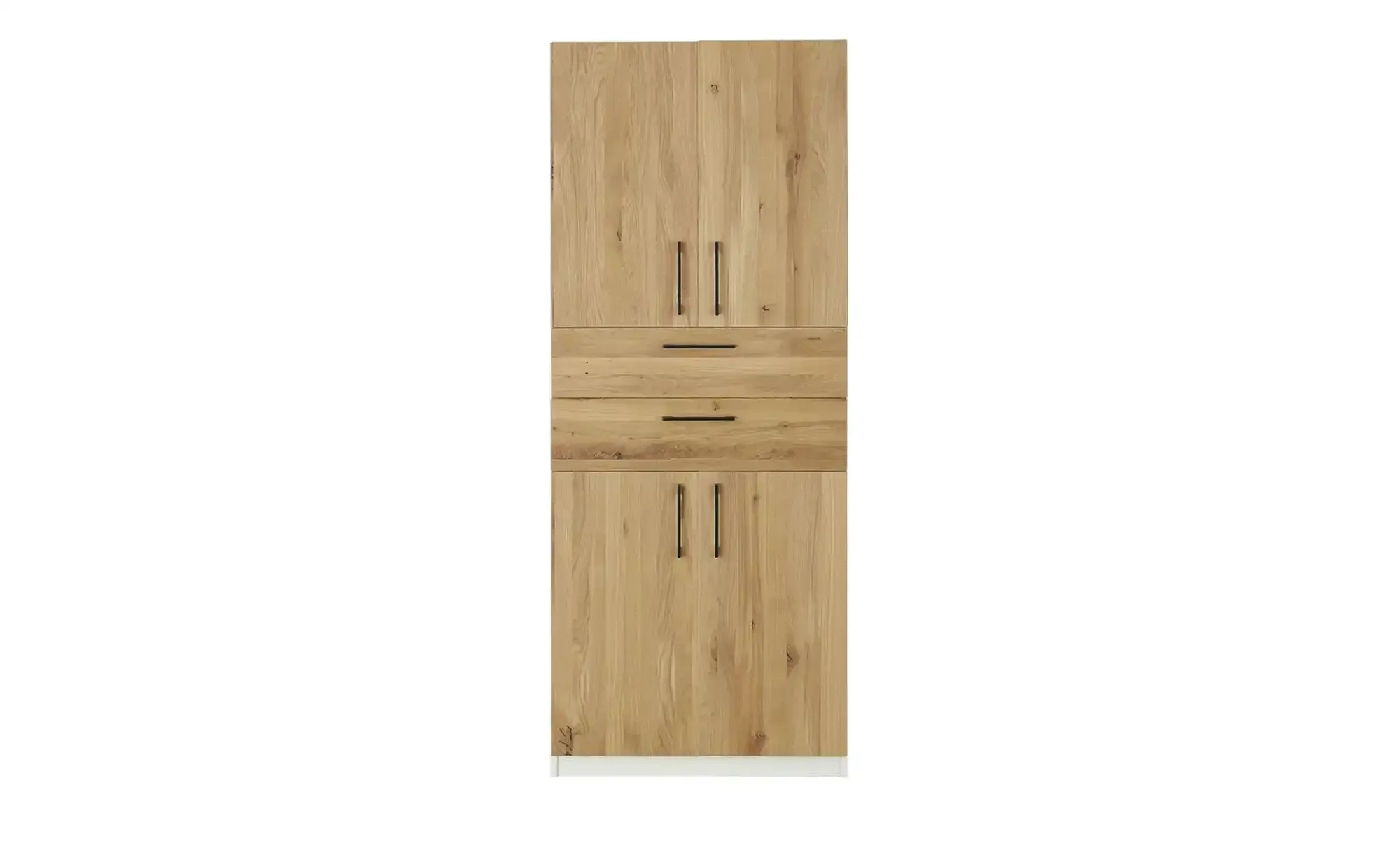 Aktenschrank mit Massivholzfront SOLIDLine ¦ weiß ¦ Maße (cm): B: 80 H: 198,2 T: 40.0
