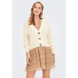 Jacqueline de Yong Strickjacke 'Justy' - Weiß - S