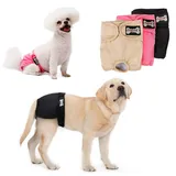 Tineer waschbare weibliche Windeln Wiederverwendbare Welpen auslaufsichere physiologische Windeln Hose für weibliche Hunde (3-Pack) (M)