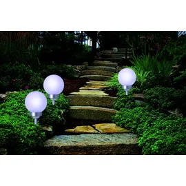 NÄVE Solarleuchte Kunststoff D: 15 cm H: 51,5 cm inkl. Erdspieß weiß