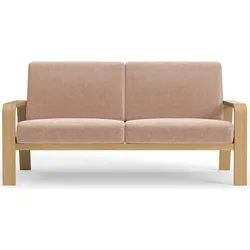 2,5-Sitzer SIT & MORE "Kolding", beige, B:170cm H:91cm T:93cm, 100% Polyester, Sofas, Armlehnen aus Buchenholz in natur, verschiedene Bezüge und Farben