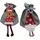 Mojawo 2er Set Geschenktasche Weihnachtsmann / Elch-m290632-2er