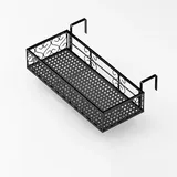 OWKAY Hängendes Blumenregal Balkonregal Geländer Hängendes Fenster Stille Blumentöpfe Eisenzaunregal Hängend Innen