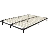 BELIANI Lattenrahmen Pappelholz Metall 140 x 200 cm 48 Federleisten freistehend für Doppelbett