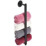 Relaxdays Handtuchhalter, ohne Bohren, schwarz Schwarz