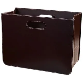 DESIGN DELIGHTS ZEITUNGSKORB Braun, Kunststoff, 40.5x30.5x19.5 cm, Ordnen & Aufbewahren, Zeitungsständer