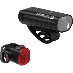 Lezyne Hecto 230+ / + Femto USBC Beleuchtungsset StVZO Schwarz Modell 2025