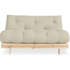 Karup Roots Schlafsofa, Gästebett, Sofa inkl. Futonmatratze«, Liegefläche 90/140/160 x200 cm, FSC® zertifizierte Kiefer beige