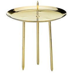 Hochwertige Kerzenhalter, gold, 7,5 cm Ø, 4 Stück