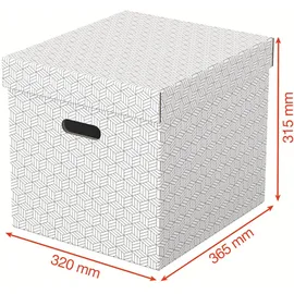 Esselte Home Aufbewahrungsboxen 33,0 l weiß 32,0 x 36,5 x 31,5 cm