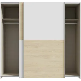 Forte Schwebetürenschrank 200 x 190,5 x 61,2 cm Weiß