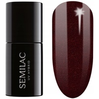 Semilac UV Nagellack Hybrid 393 Sparkling Black Cherry 7ml Kollektion Love is in the nails