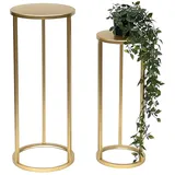 DanDiBo Ambiente Blumenhocker 2er Set Rund 96510 60 x 60 cm Gold