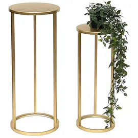 DanDiBo Ambiente Blumenhocker 2er Set Rund 96510 60 x 60 cm Gold