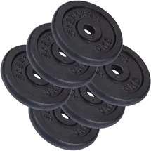 ScSPORTS ScSPORTS® Hantelscheiben - Set, 10/20/30/40kg, 30/31mm Bohrung, Gusseisen, Schwarz - Hantelscheiben-Set, Gewichtsscheiben, Hantelgewichte, Fitness Scheiben, Gewichte für Hantel (30 KG (6 x 5 kg))