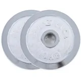 RAMROXX Hantelscheibe 20 kg Gusseisen Silber glänzend