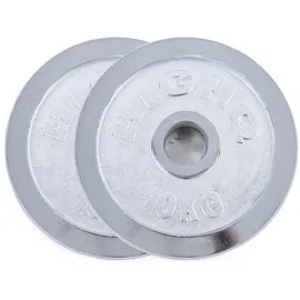 RAMROXX Hantelscheibe 20 kg Gusseisen Silber glänzend