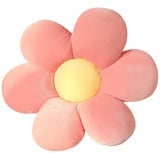 TITA-DONG Weiches Gänseblümchen-förmiges Kissen in Blumenform, Blumenkissen, ästhetisches Gänseblümchen-Kissen, Niedliches Dekoratives Blumenkissen, Bequeme Blumen-Bodenkissen für Sessel, Bett,(Rosa)