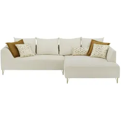 Ecksofa   Reyhan , beige , Maße (cm): B: 304 H: 94 T: 202