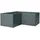 Floraworld Eckhochbeet Twin-Wall 180 x 180 x 76 cm Fassungsvermögen 1.600,