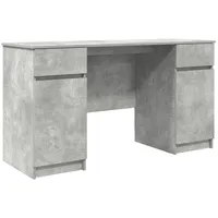 VidaXL Schreibtisch Betongrau 140x49x76 cm Holzwerkstoff