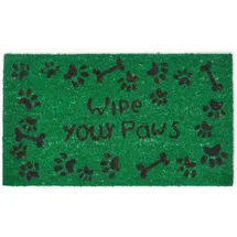 Homescapes Wipe Your Paws 40 x 70 cm Grün
