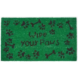 Homescapes Wipe Your Paws 40 x 70 cm Grün