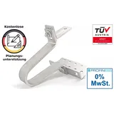 0% MwSt. Profiness Schwerlast Dachhaken hoch 3fach verstellbar VA Photovoltaik