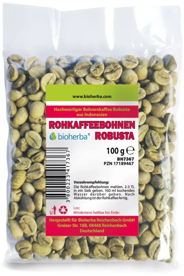 Rohkaffeebohnen Robusta 100 g