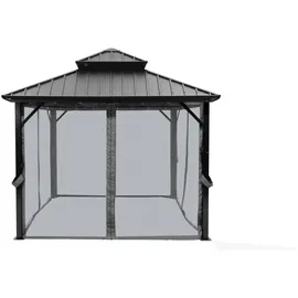 Primaster Mosquitonetze Pavillon Colossus 292 x 210 cm grau 4 Stück